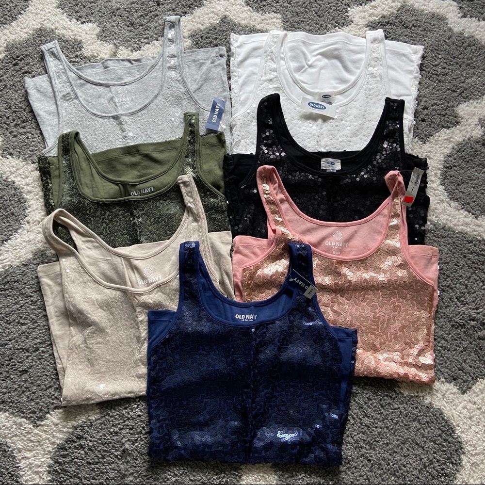 Bundle of sequin tank tops